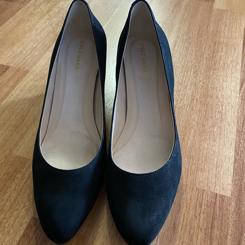 Cole Haan Classic Waterproof Navy Wedges